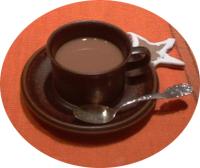 coffee ritual on orange
placemats