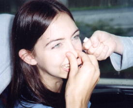 Dina thinks her eyes can smell that chapstick