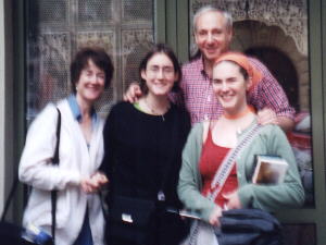Ilana's mom & her boyfriend, Ilana, and me outside Jewel of Indian in Prauge--the best food in the Czech republic!